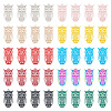 40Pcs 10 Colors Spray Painted 430 & 201 Stainless Steel Filigree Pendants STAS-TA0001-98-12