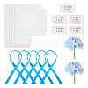 Clear PVC Candy Gift Packaging Boxes with Ribbon & Artificial Flower CON-TAC0001-20B-2