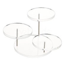 3-Tier Round Acrylic Finger Ring Riser Display Stands RDIS-WH0004-13