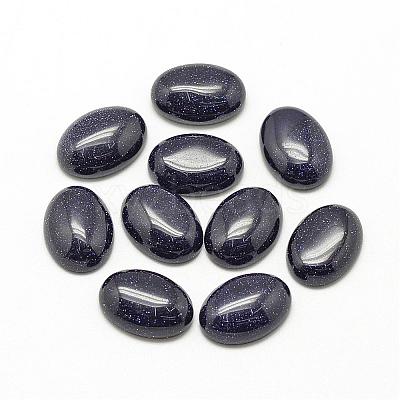 Synthetic Blue Goldstone Cabochons G-R415-13x18-34-1