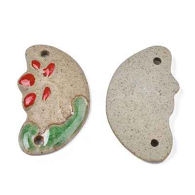 Handmade Porcelain Connector Charms PORC-N004-122-1