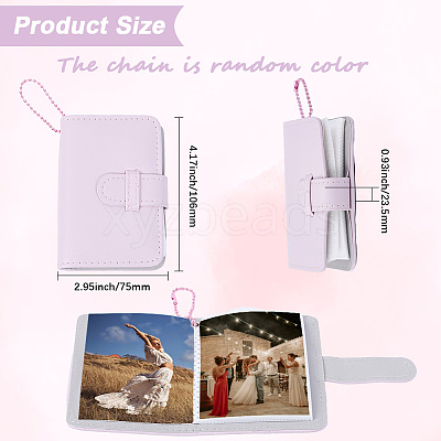PU Mini Photocard Holder Book AJEW-WH20060-22A-1