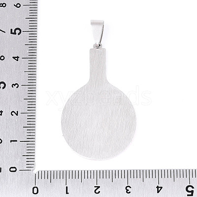 Printed 201 Stainless Steel Pendants STAS-T066-86B-1