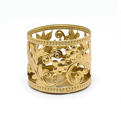Iron Hollow Candle Holder AJEW-WH0018-62G-01-1