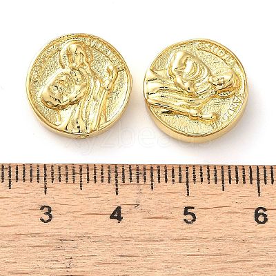 Rack Plating Brass Beads KK-C047-03G-1
