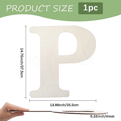 Letter Unfinished MDF Sheets WOOD-WH20012-008P-1