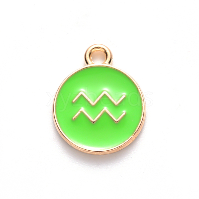 Alloy Enamel Pendants X-ENAM-S124-01B-06J-1