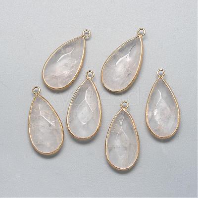 Natural Quartz Crystal Pendants G-S221-13G-1