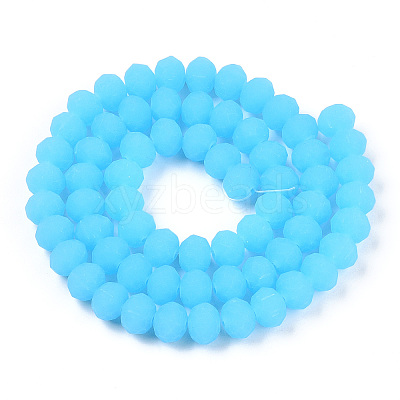 Imitation Jade Solid Color Glass Beads Strands EGLA-A034-J10mm-MD11-1