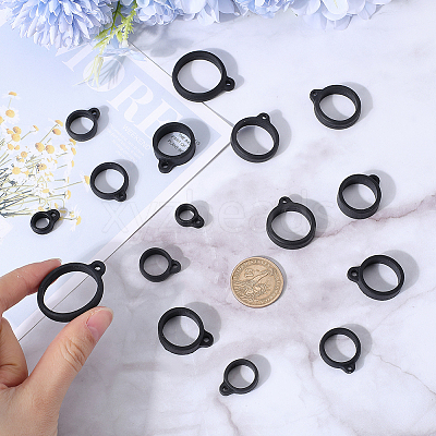 60Pcs 6 Styles Silicone Pendant SIL-GF0001-47-1