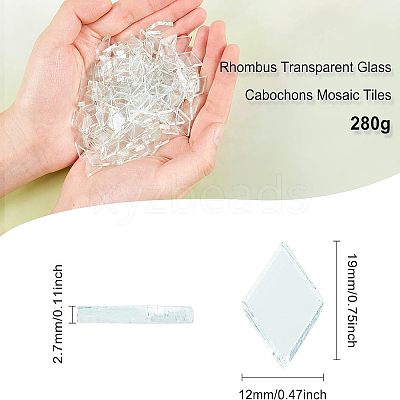 Transparent Glass Cabochons GLAA-FG0001-02-1