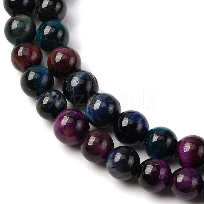 Grade AB Natural Tiger Eye Beads Strands X-G-F591-18-6mm-06-1