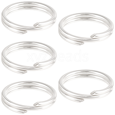 5Pcs 925 Sterling Silver Split Jump Rings STER-BBC0009-45C-1