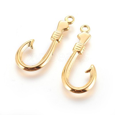 304 Stainless Steel Hook and S-Hook Clasps STAS-P237-03G-1