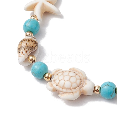 Shell Beaded Bracelets BJEW-TA00589-02-1