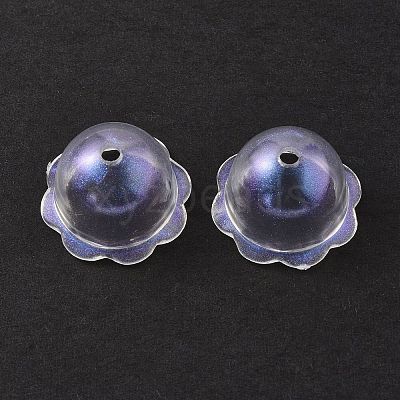 Transparent Acrylic Bead Caps X-OACR-P007-46-1