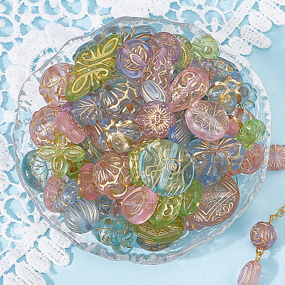2 Bags Transparent Acrylic Beads MACR-PA0001-17B-1