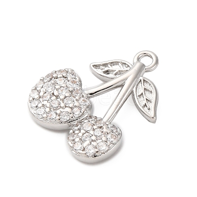 Brass Micro Pave Cubic Zirconia Pendants KK-F895-18A-P-1