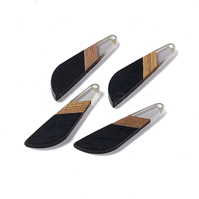 Opaque Resin & Walnut Wood Big Pendants RESI-M027-07E-1