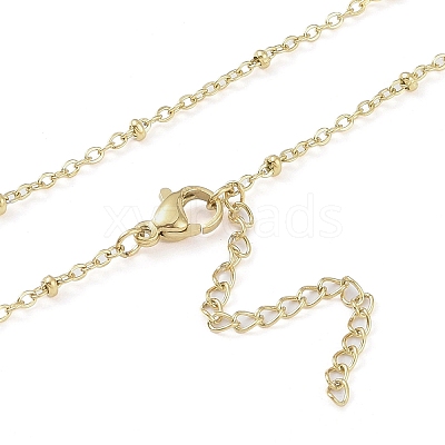 304 Stainless Steel Pendant Necklaces NJEW-H029-02G-E-1