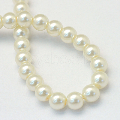 Baking Paint Glass Pearl Bead Strands HY-Q003-3mm-02-1
