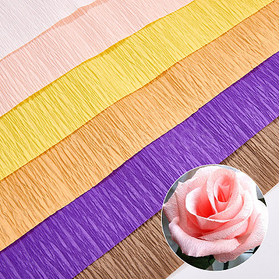 6 Rolls 6 Colors Handmade Crepe Paper DIY-CP0012-89D-1