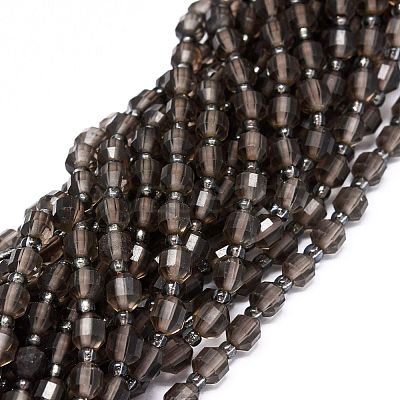 Natural Smoky Quartz Beads Strands G-O201B-37-1