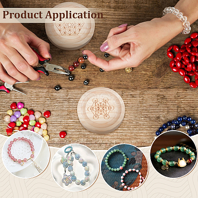 4Pcs 4 Styles Round Pine Bracelet Design Boards AJEW-BC0008-34-1