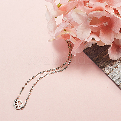 201 Stainless Steel Cable Chain Necklace Making STAS-CJ0001-11P-1