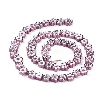 Handmade Millefiori Glass Bead Strands X-LAMP-J035-8mm-10-1