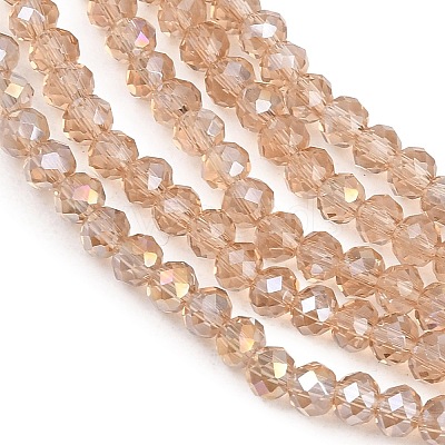 Electroplate Glass Beads Strands EGLA-R048-2mm-33-1