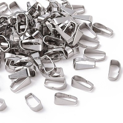 Tarnish Resistant 304 Stainless Steel Snap On Bails STAS-S057-39-1