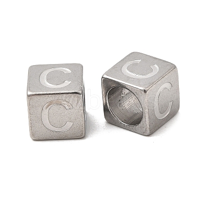 304 Stainless Steel European Beads STAS-D382-02C-P-1