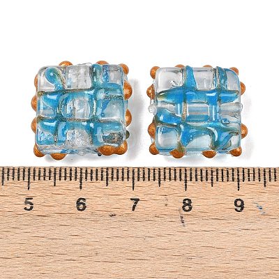 Handmade Gold Sand Lampwork Beads LAMP-L082-01A-1
