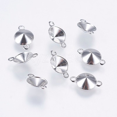 Tarnish Resistant 304 Stainless Steel Connector Rhinestone Settings STAS-I097-060P-1