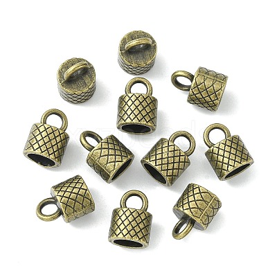 Tibetan Style Alloy Cord Ends TIBEP-Q034-AB-NR-1