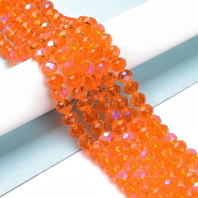 Electroplate Glass Beads Strands X1-EGLA-A034-T6mm-L07-1