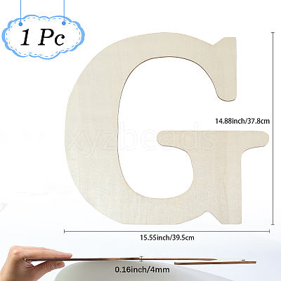 Letter Unfinished MDF Sheets WOOD-WH20012-008G-1