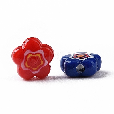 Printed Opaque Acrylic Beads OACR-E009-07B-1