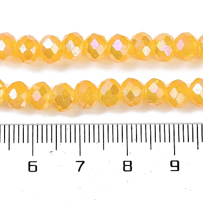 Baking Electroplate Glass Beads Strands DGLA-A039-J10mm-B13-1