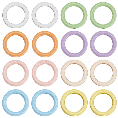 32Pcs 8 Colors Baking Paint Alloy Bead Frame FIND-SP0004-50C-1