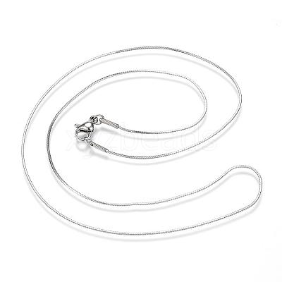 Non-Tarnish 304 Stainless Steel Snake Chain Necklaces NJEW-D285-36P-1