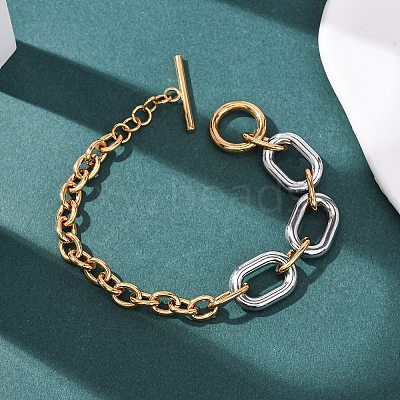 201 Stainless Steel Chain Bracelets LS-BJEW-P378-01B-A-1