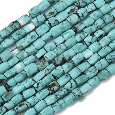 Dyed Natural Crackle Turquoise Beads Strands G-K365-G03-02-1