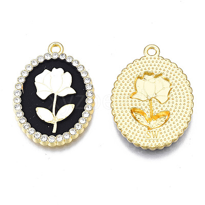Rack Plating Alloy Enamel Pendants LS-PALLOY-S132-337A-1