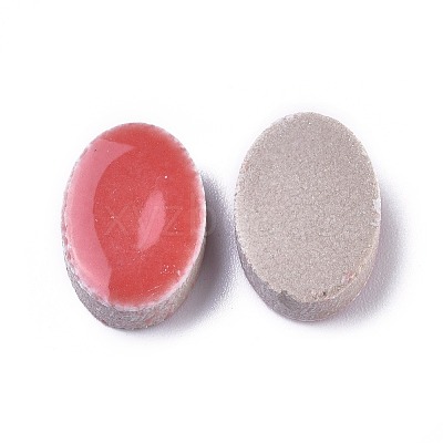 Porcelain Cabochons PORC-WH0002-03E-1