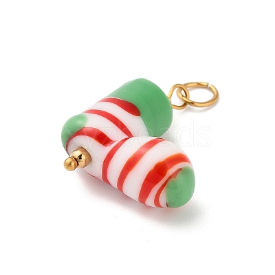 Christmas Handmade Lampwork Pendants STAS-C147-03E-1
