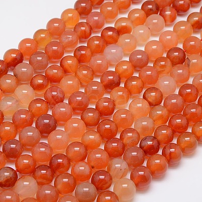 Natural Carnelian Beads Strands G-N0006-10mm-17-1