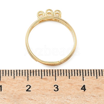 Adjustable Brass Finger Ring Trays for Hanging Pendant KK-K414-03B-G-1