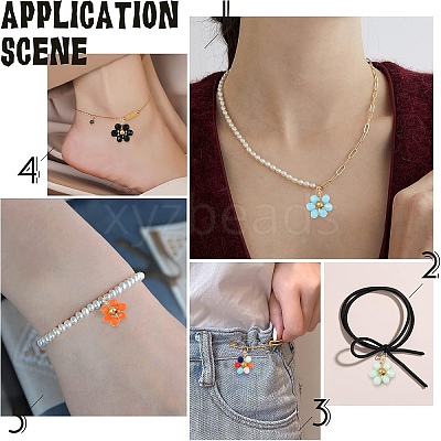 8Pcs 8 Colors Glass with 304 Stainless Steel Pendants GLAA-YW0005-76-1